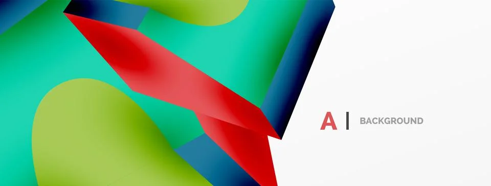 Abstract background - 3d abstract shape. Wallpaper for concept of AI technology Stock Illustration