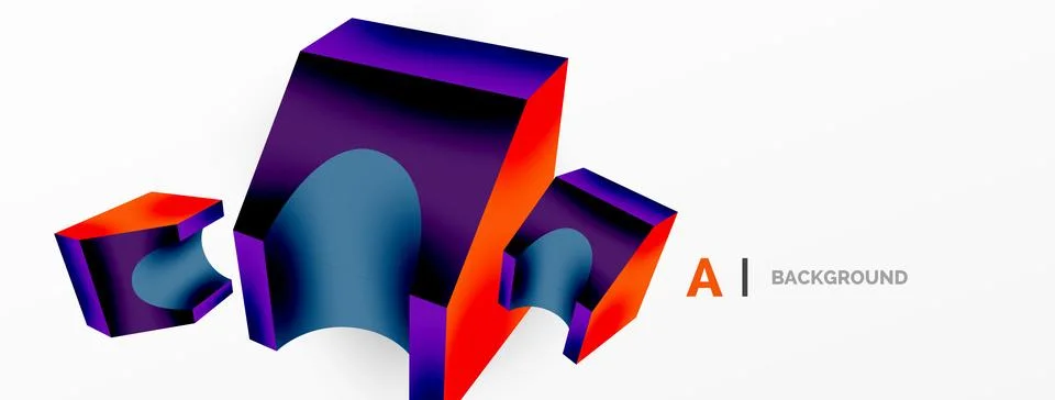 Abstract background - 3d abstract shape. Wallpaper for concept of AI technology Illustrazione stock
