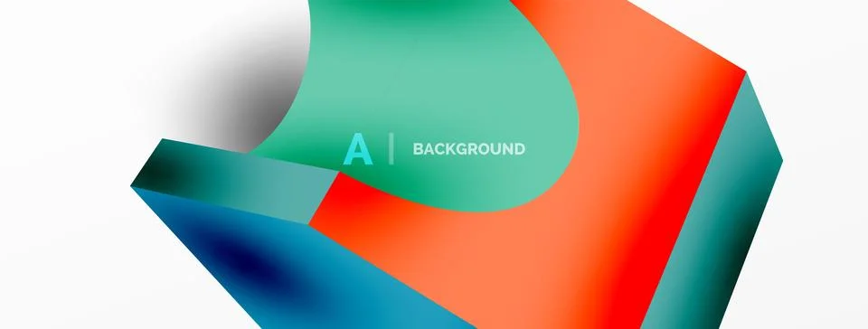 Abstract background - 3d abstract shape. Wallpaper for concept of AI technology Stock Illustration