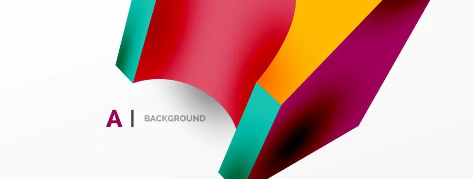 Abstract background - 3d abstract shape. Wallpaper for concept of AI technology Stock Illustration