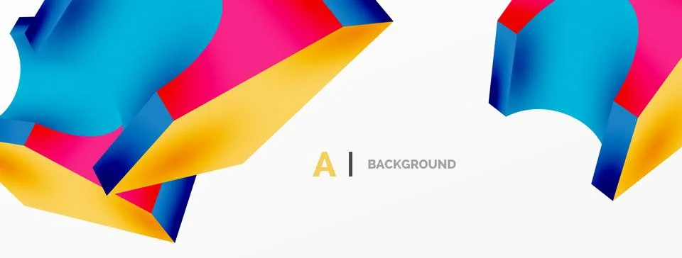 Abstract background - 3d abstract shape. Wallpaper for concept of AI technology Stock Illustration