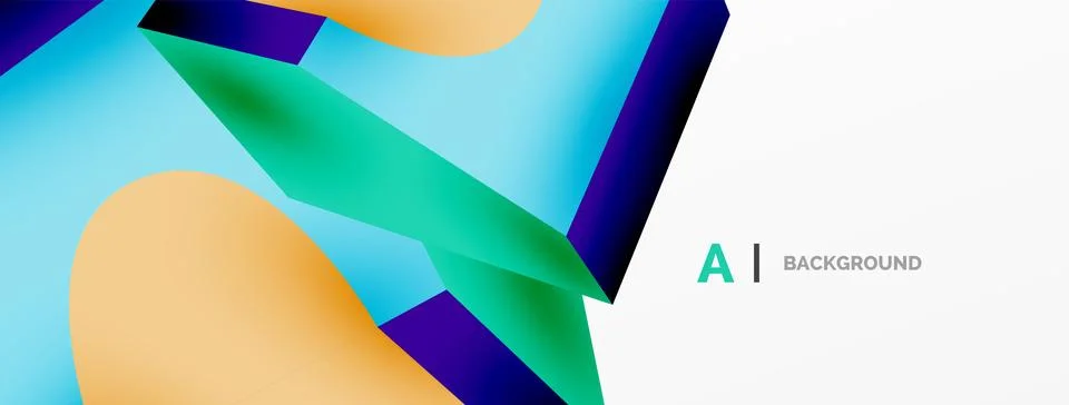 Abstract background - 3d abstract shape. Wallpaper for concept of AI technology Stockillustratie