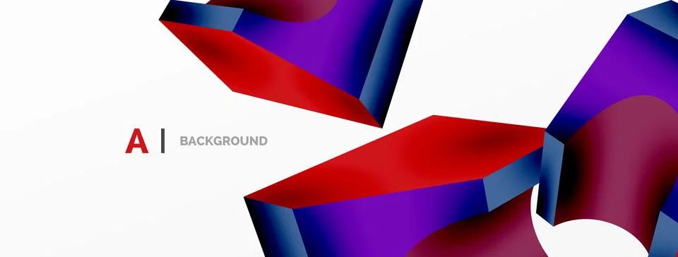 Abstract background - 3d abstract shape. Wallpaper for concept of AI technology Stockillustratie