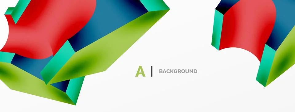 Abstract background - 3d abstract shape. Wallpaper for concept of AI technology Stockillustratie