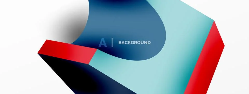 Abstract background - 3d abstract shape. Wallpaper for concept of AI technology Stock Illustration