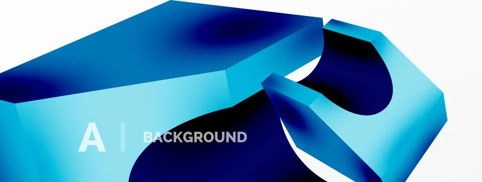 Abstract background - 3d abstract shape. Wallpaper for concept of AI technology 스톡 일러스트