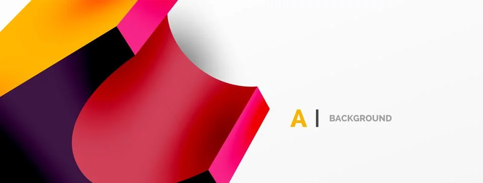 Abstract background - 3d abstract shape. Wallpaper for concept of AI technology 스톡 일러스트