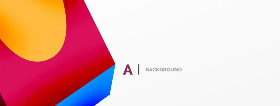 Abstract background - 3d abstract shape. Wallpaper for concept of AI technology Stock Illustration