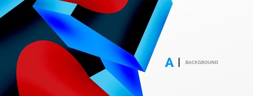 Abstract background - 3d abstract shape. Wallpaper for concept of AI technology 스톡 일러스트