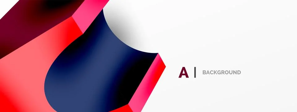 Abstract background - 3d abstract shape. Wallpaper for concept of AI technology 스톡 일러스트
