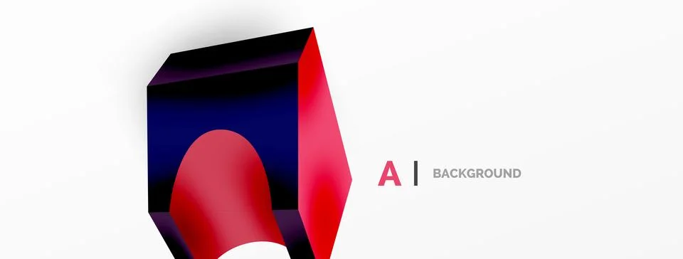 Abstract background - 3d abstract shape. Wallpaper for concept of AI technology Ilustración de archivo