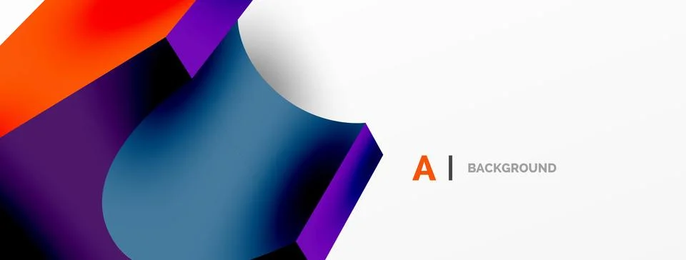 Abstract background - 3d abstract shape. Wallpaper for concept of AI technology Stock Illustration
