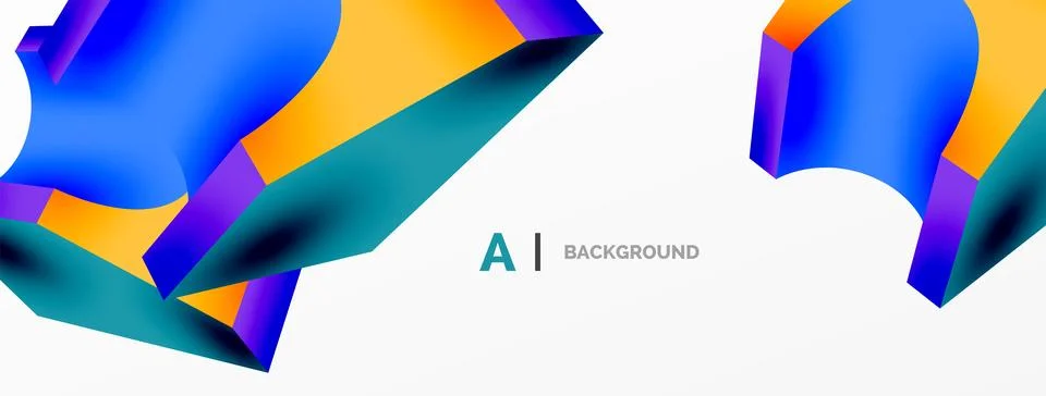 Abstract background - 3d abstract shape. Wallpaper for concept of AI technology イラスト素材