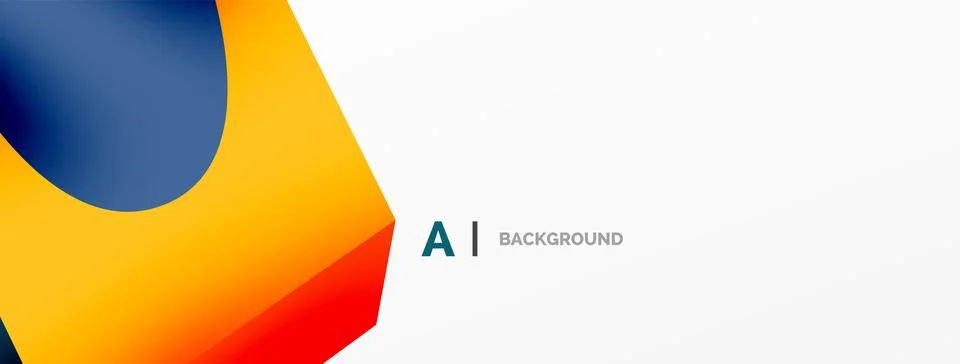 Abstract background - 3d abstract shape. Wallpaper for concept of AI technology Stock Illustration