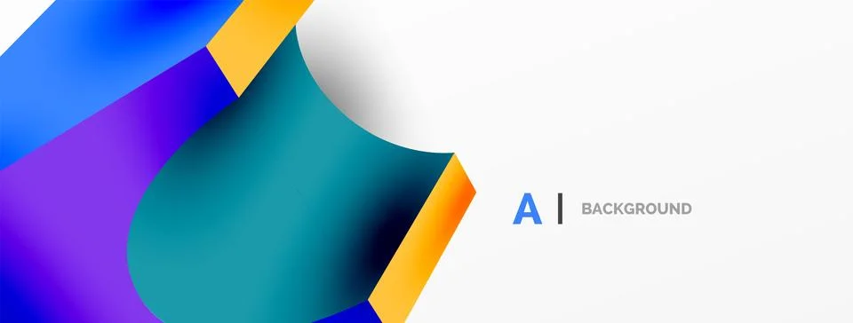 Abstract background - 3d abstract shape. Wallpaper for concept of AI technology 스톡 일러스트