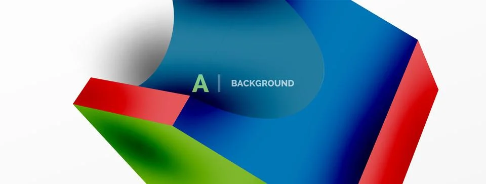 Abstract background - 3d abstract shape. Wallpaper for concept of AI technology Stock Illustration