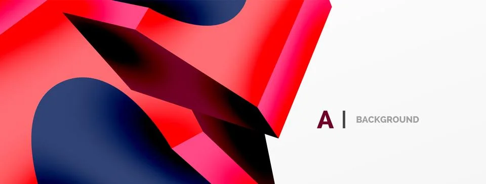 Abstract background - 3d abstract shape. Wallpaper for concept of AI technology Ilustración de archivo