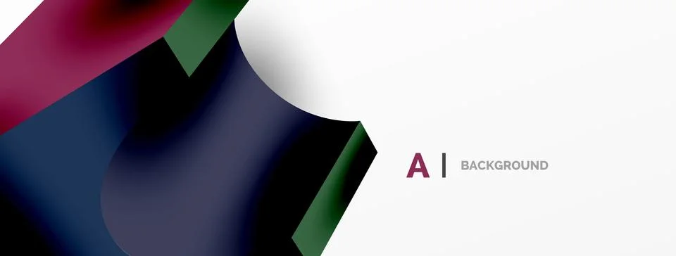 Abstract background - 3d abstract shape. Wallpaper for concept of AI technology Stock Illustration