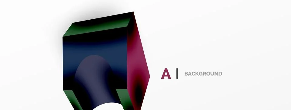 Abstract background - 3d abstract shape. Wallpaper for concept of AI technology イラスト素材
