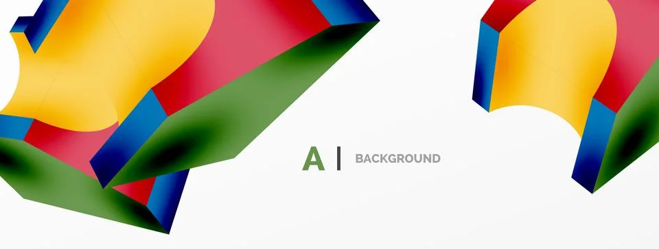 Abstract background - 3d abstract shape. Wallpaper for concept of AI technology 스톡 일러스트