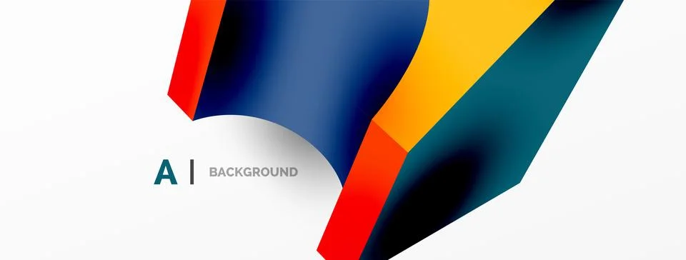 Abstract background - 3d abstract shape. Wallpaper for concept of AI technology 스톡 일러스트