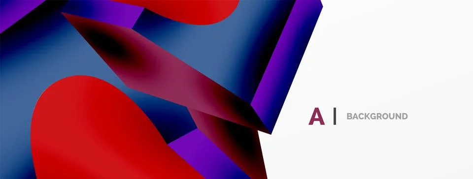 Abstract background - 3d abstract shape. Wallpaper for concept of AI technology Stock Illustration