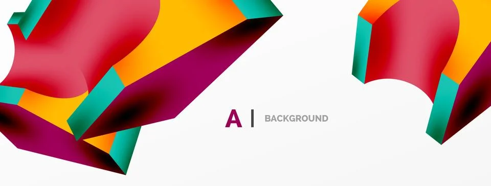 Abstract background - 3d abstract shape. Wallpaper for concept of AI technology Illustrazione stock