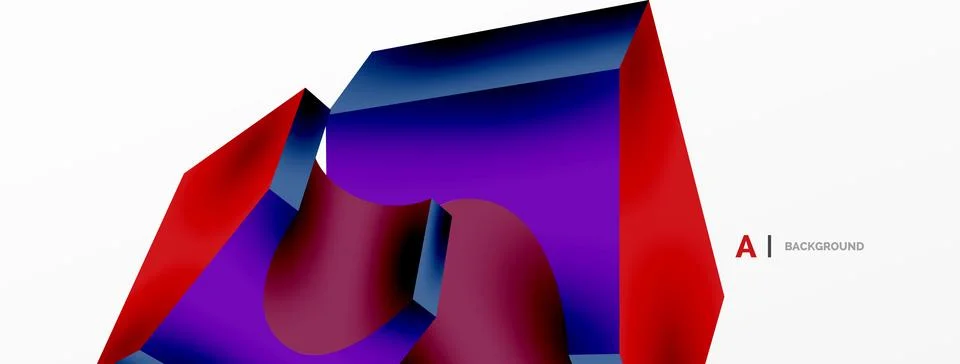 Abstract background - 3d abstract shape. Wallpaper for concept of AI technology Stock Illustration