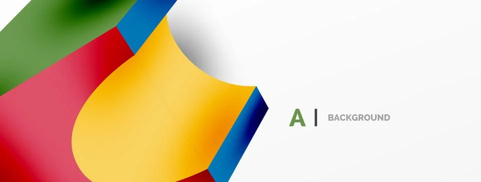 Abstract background - 3d abstract shape. Wallpaper for concept of AI technology Stock Illustration