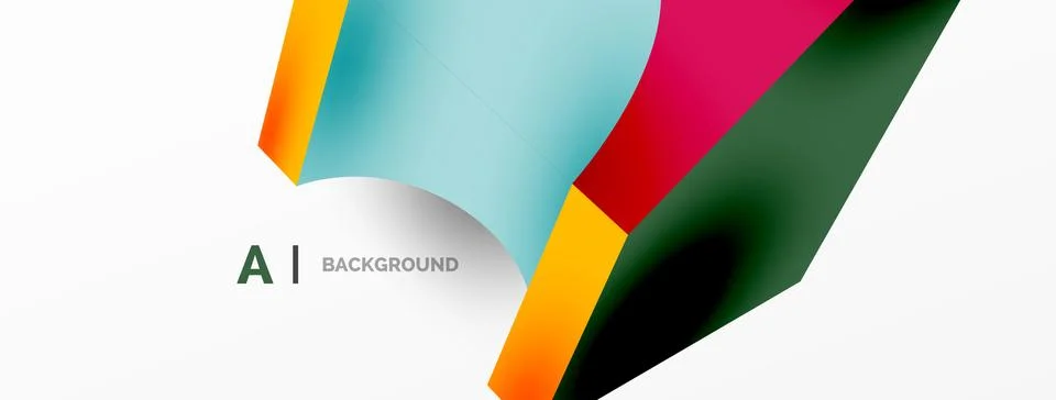 Abstract background - 3d abstract shape. Wallpaper for concept of AI technology 스톡 일러스트
