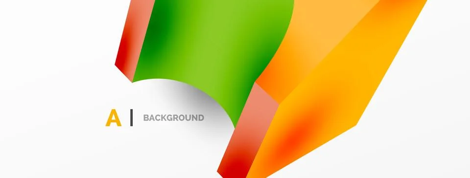 Abstract background - 3d abstract shape. Wallpaper for concept of AI technology Stock Illustration