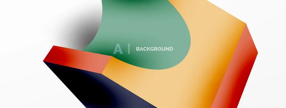 Abstract background - 3d abstract shape. Wallpaper for concept of AI technology 스톡 일러스트
