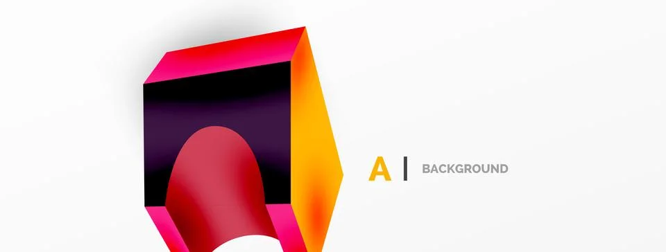 Abstract background - 3d abstract shape. Wallpaper for concept of AI technology Ilustración de archivo