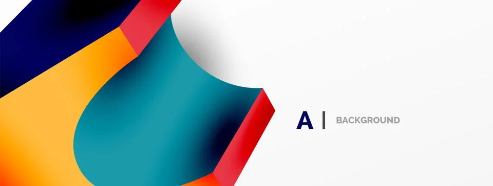 Abstract background - 3d abstract shape. Wallpaper for concept of AI technology イラスト素材