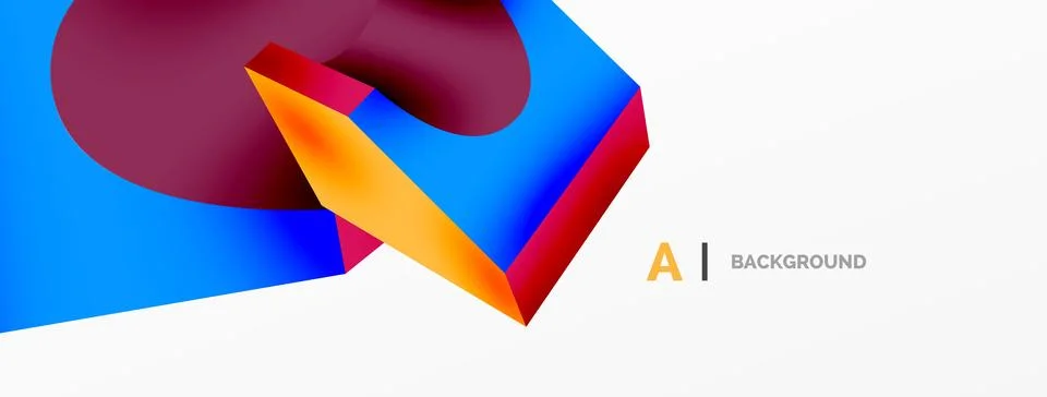 Abstract background - 3d abstract shape. Wallpaper for concept of AI technology Stock Illustration