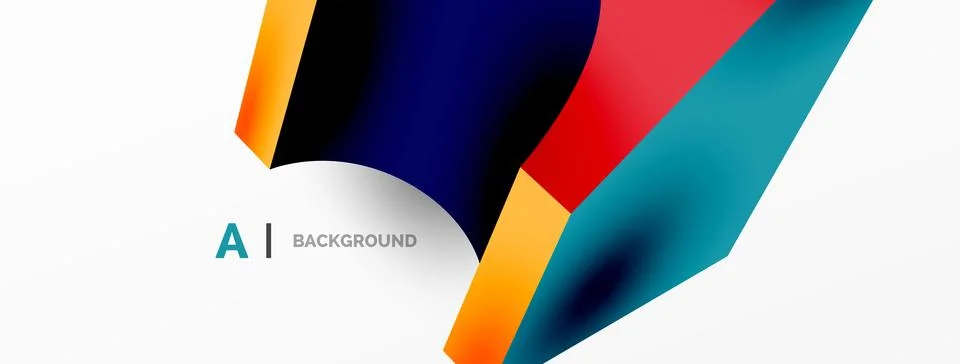 Abstract background - 3d abstract shape. Wallpaper for concept of AI technology イラスト素材