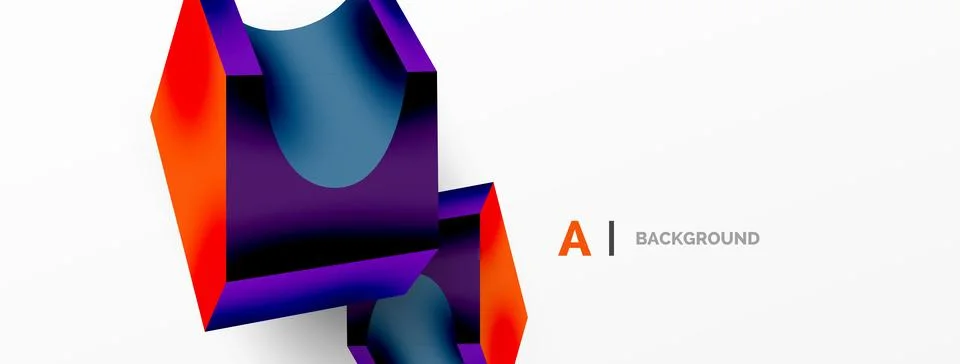 Abstract background - 3d abstract shape. Wallpaper for concept of AI technology イラスト素材