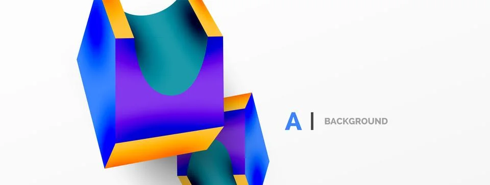 Abstract background - 3d abstract shape. Wallpaper for concept of AI technology Stockillustratie