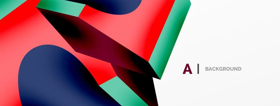 Abstract background - 3d abstract shape. Wallpaper for concept of AI technology Stockillustratie