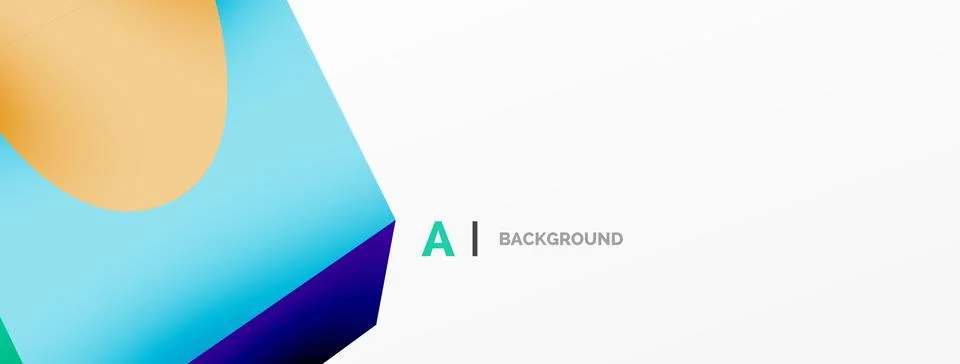 Abstract background - 3d abstract shape. Wallpaper for concept of AI technology Stock Illustration