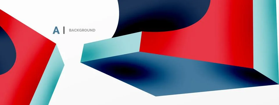 Abstract background - 3d abstract shape. Wallpaper for concept of AI technology Stock Illustration