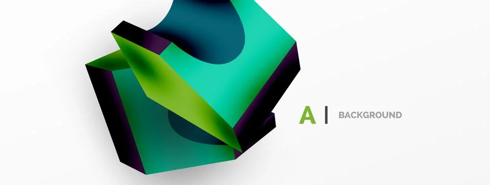 Abstract background - 3d abstract shape. Wallpaper for concept of AI technology イラスト素材