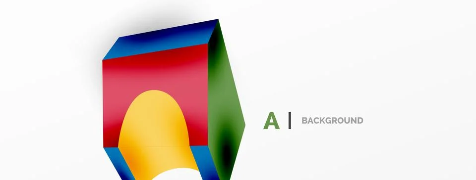 Abstract background - 3d abstract shape. Wallpaper for concept of AI technology Stock Illustration