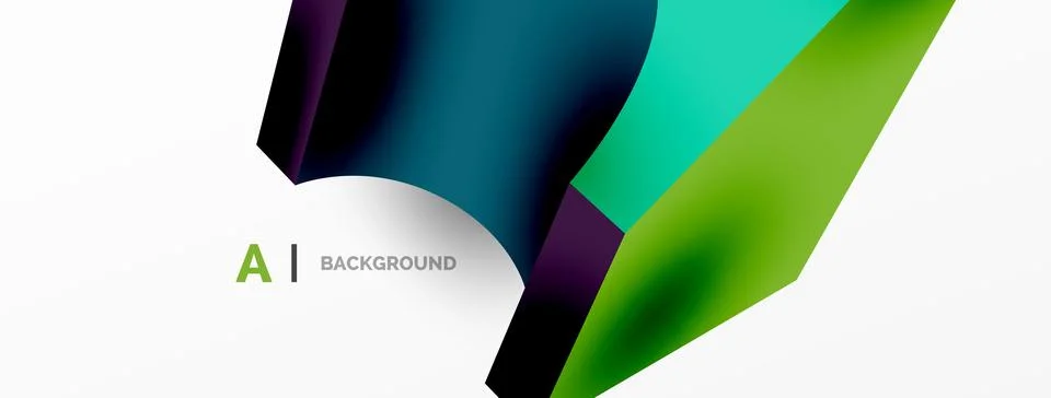 Abstract background - 3d abstract shape. Wallpaper for concept of AI technology Stock Illustration