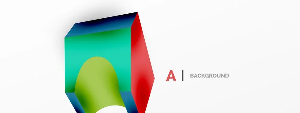 Abstract background - 3d abstract shape. Wallpaper for concept of AI technology イラスト素材