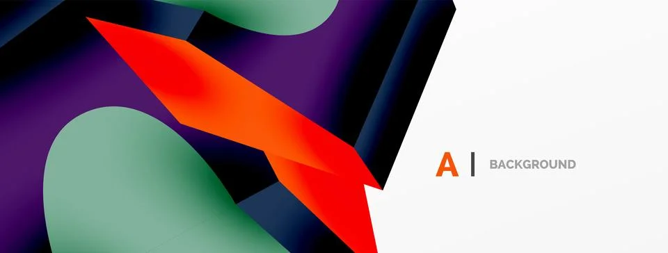 Abstract background - 3d abstract shape. Wallpaper for concept of AI technology 库存插图