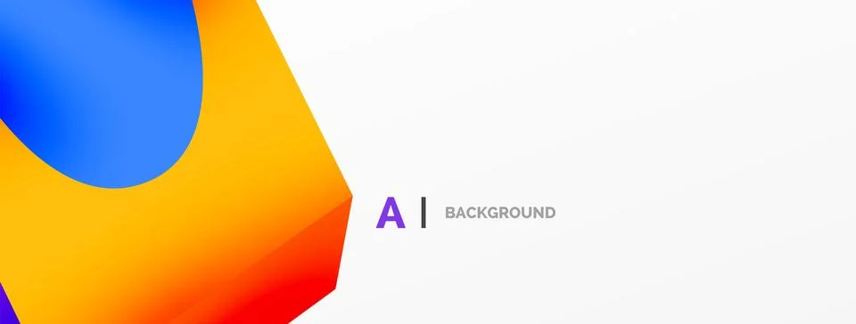 Abstract background - 3d abstract shape. Wallpaper for concept of AI technology Stock Illustration