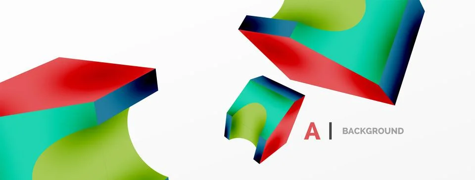 Abstract background - 3d abstract shape. Wallpaper for concept of AI technology イラスト素材