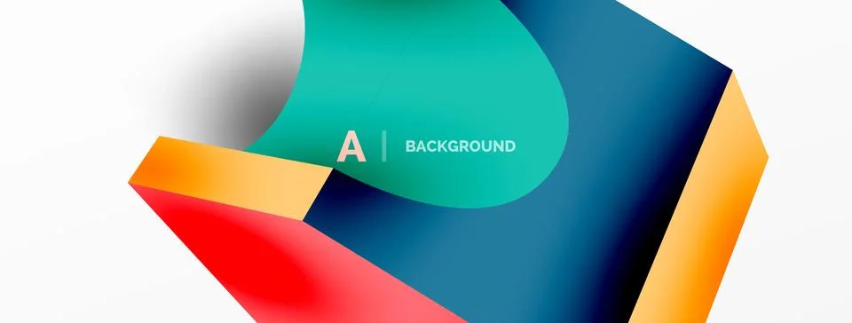 Abstract background - 3d abstract shape. Wallpaper for concept of AI technology Stock Illustration