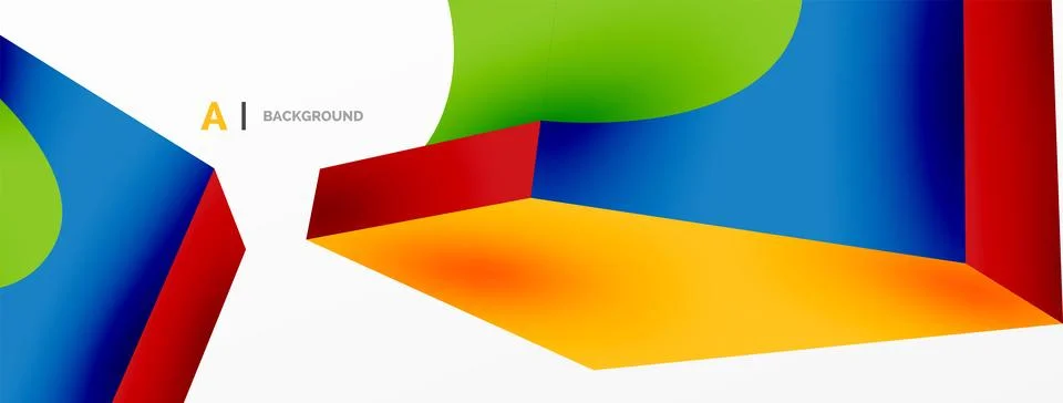 Abstract background - 3d abstract shape. Wallpaper for concept of AI technology Stock Illustration